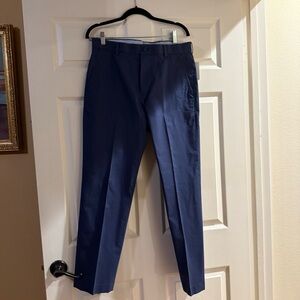 Brooks Brothers Navy Blue Clark Fit Stripe Stretch Advantage Chino Pants